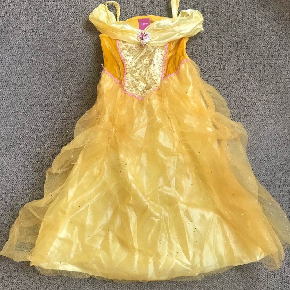 Disney Belle Yellow Princess Costume Dress for Kids